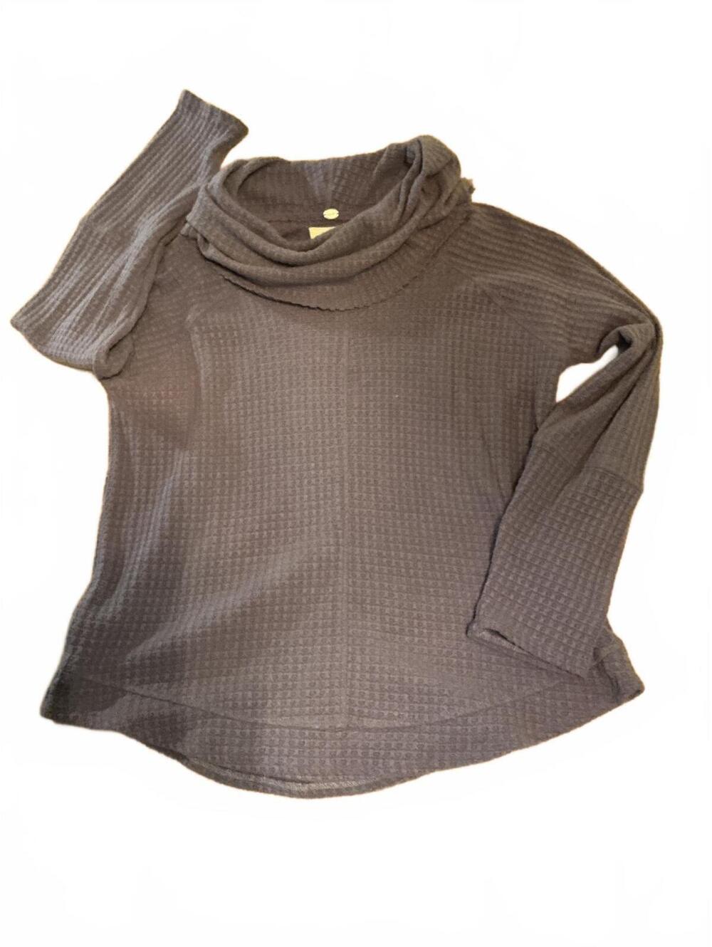 Cupio Cowl Neck sweater Waffle Style Lg